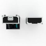 Triple Guitar Traveler With Adjustable Sliding Foam Blocks Inc. Line Engrav.