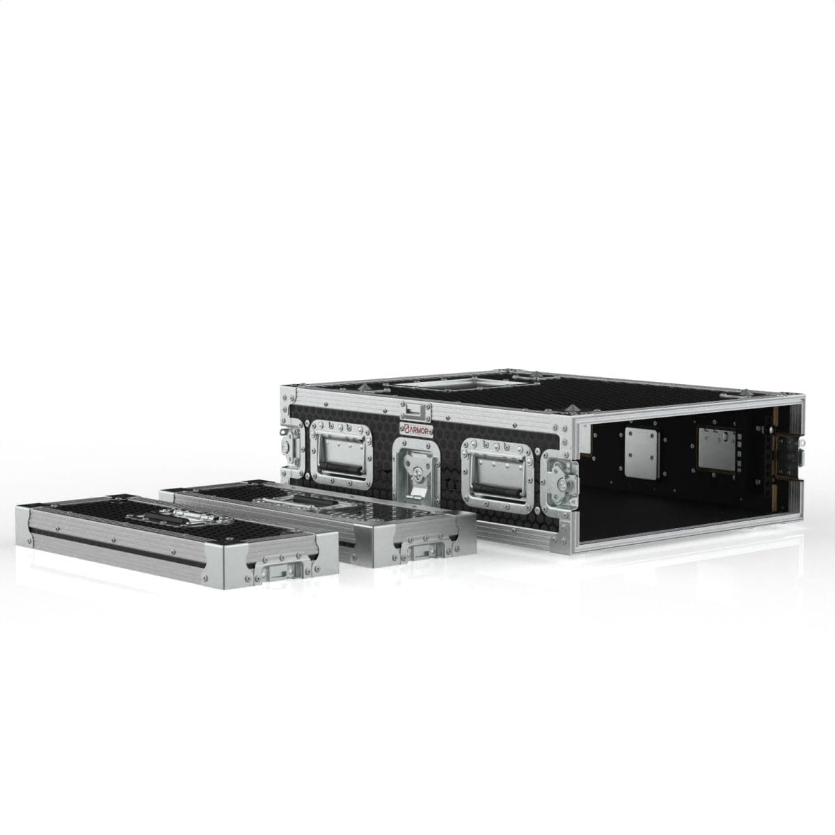 Rack Case With 3U Rack, 600Mm Deep, With Stacking Feet And Over Latch