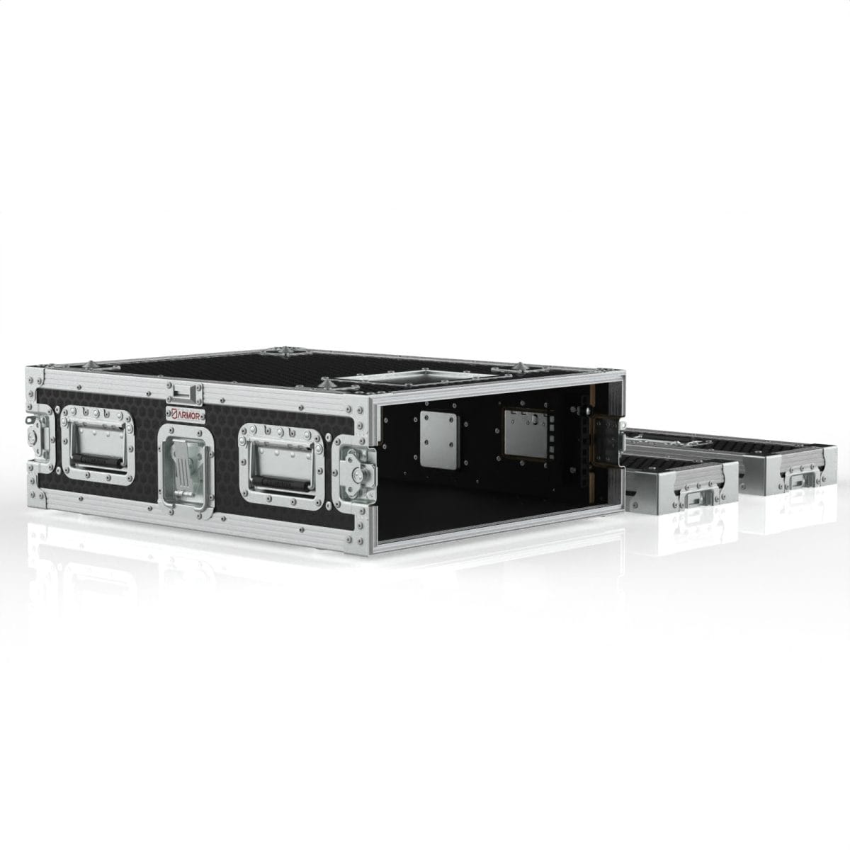 Rack Case With 3U Rack, 600Mm Deep, With Stacking Feet And Over Latch