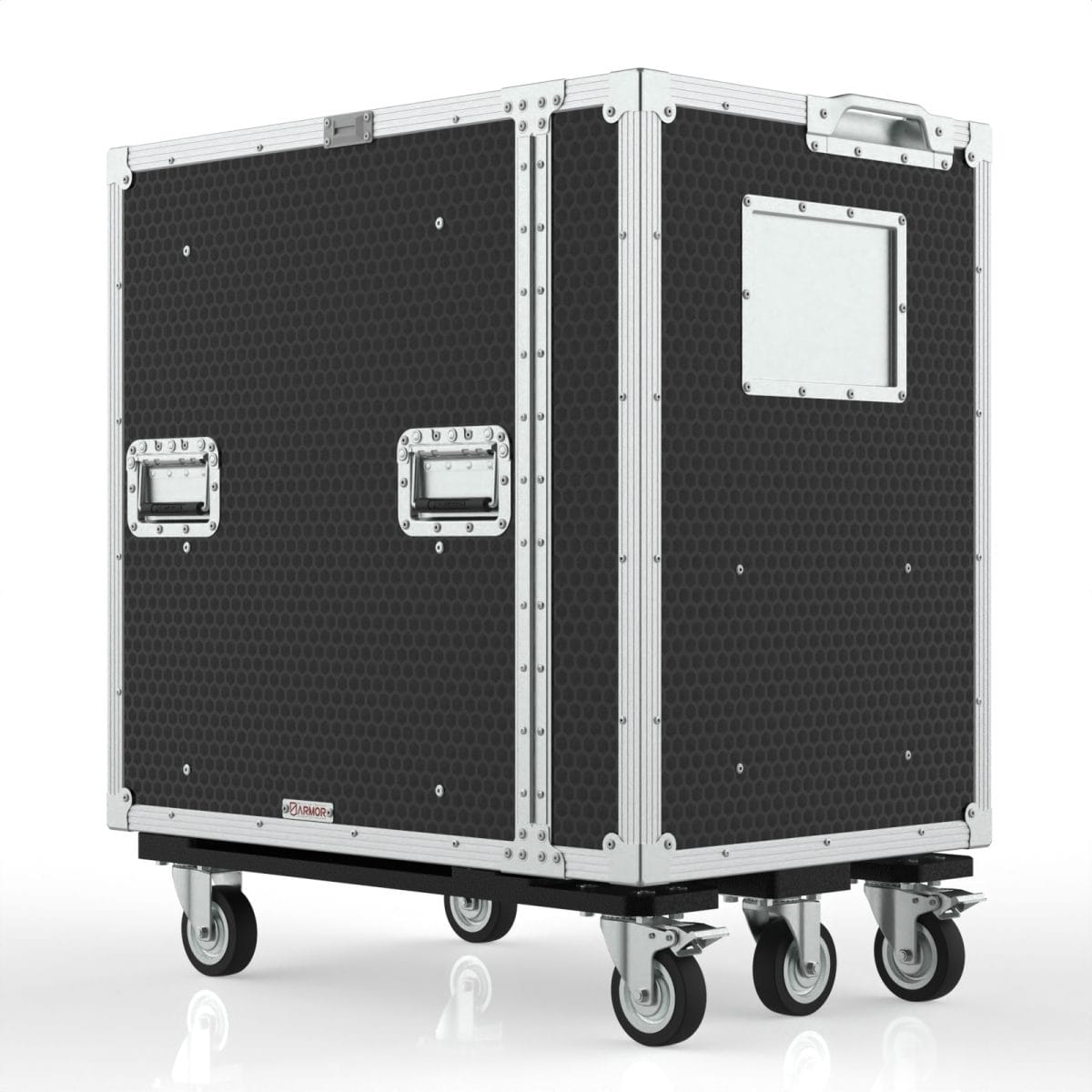 16Ru Drawer Case With Pockets In Front Hinged Lid, 2 Drawers 3Ru Sized, 2 Drawers 5Ru Sized