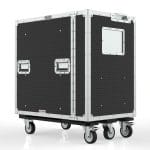 16Ru Drawer Case With Pockets In Front Hinged Lid, 2 Drawers 3Ru Sized, 2 Drawers 5Ru Sized