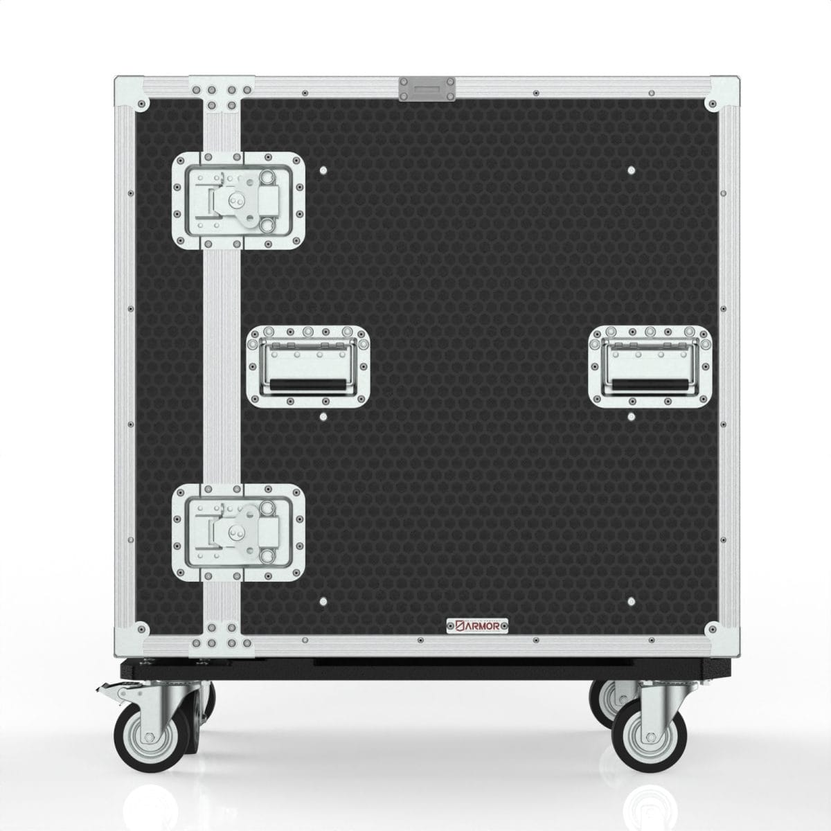 16Ru Drawer Case With Pockets In Front Hinged Lid, 2 Drawers 3Ru Sized, 2 Drawers 5Ru Sized