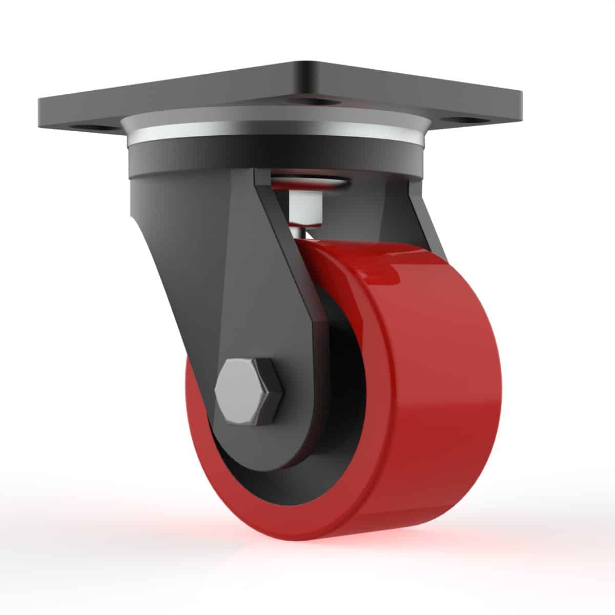 Rolluxe 4″/100Mm Heavy-Duty Polyurethane Swivel Castor W/O Brake, 100Mm Diameter, 350Kg