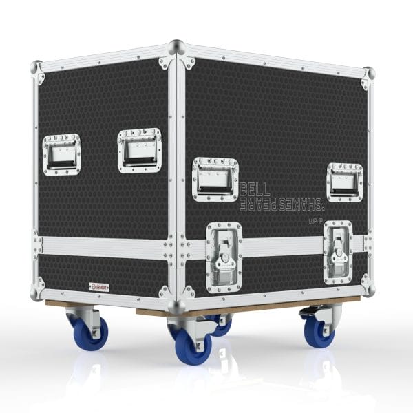 SPEAKER CASE FOR DUAL MEYER UPJ-1P WITH K&M 2X 195-8 ADAPTERS SPT. FROM SPK. BS ENGRAV.