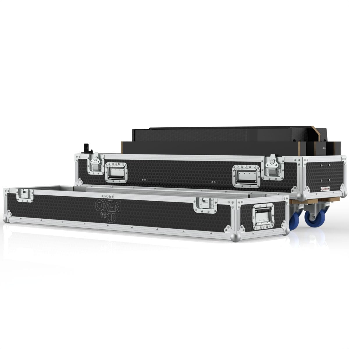 Road Case For 2 Of Nexo Id84 Speaker, With Lift Out Tray And Accessories Compartment