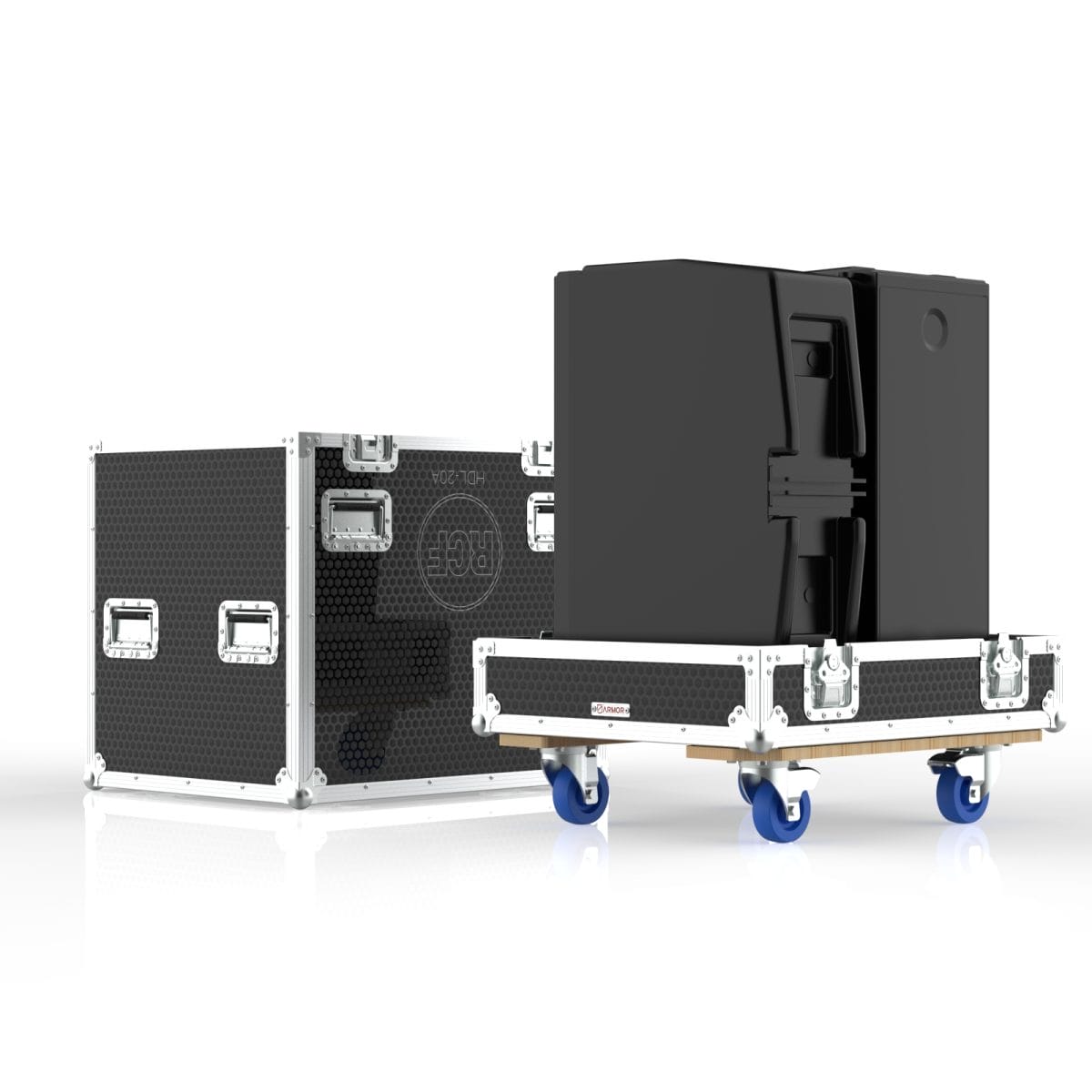 Custom Road Case For 2 Of Rcf Hdl 20-A Speakers