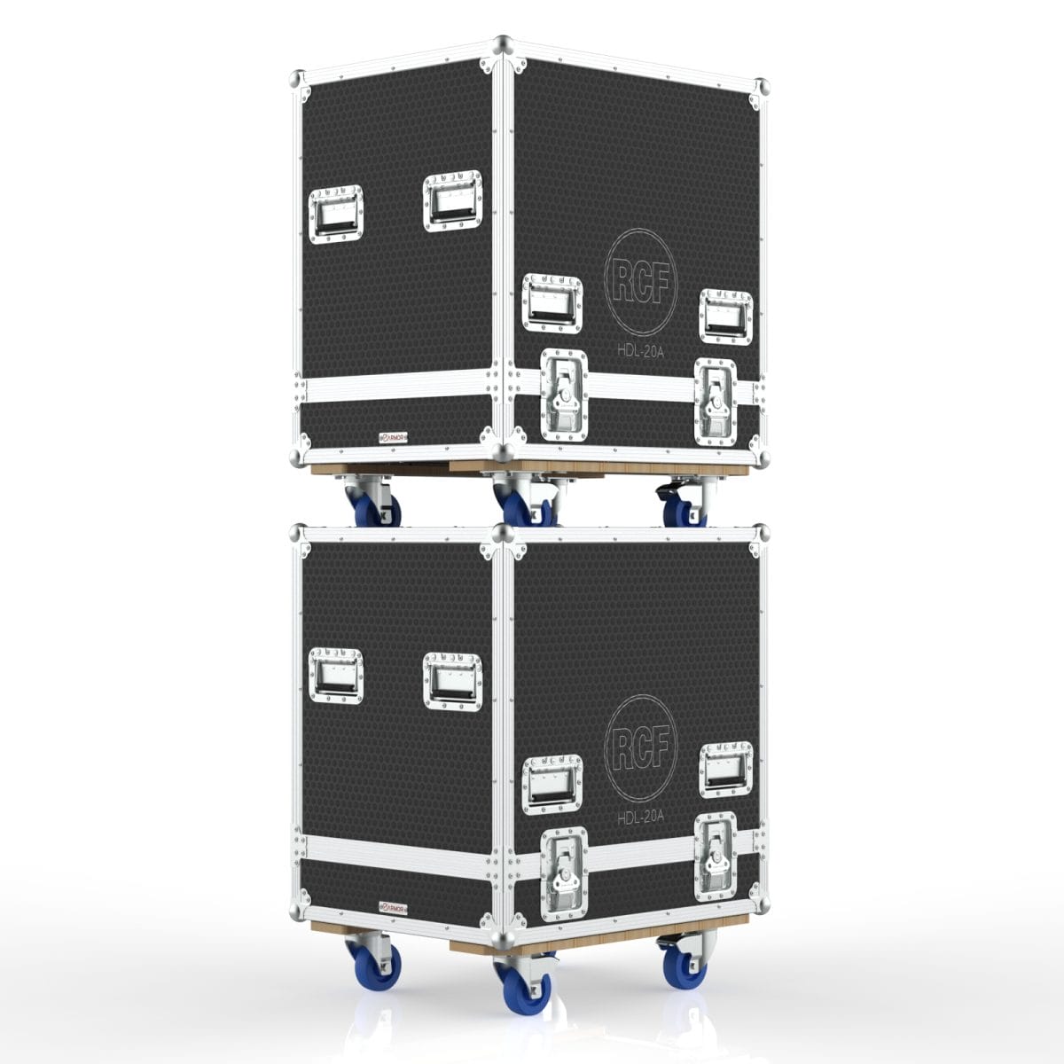 Custom Road Case For 2 Of Rcf Hdl 20-A Speakers