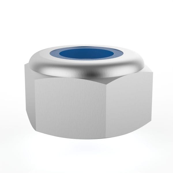 NYLON INSERT NYLOC LOCK HEX NUT, METRIC M6