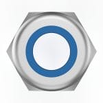 Nylon Insert Nyloc Lock Hex Nut, Metric M6