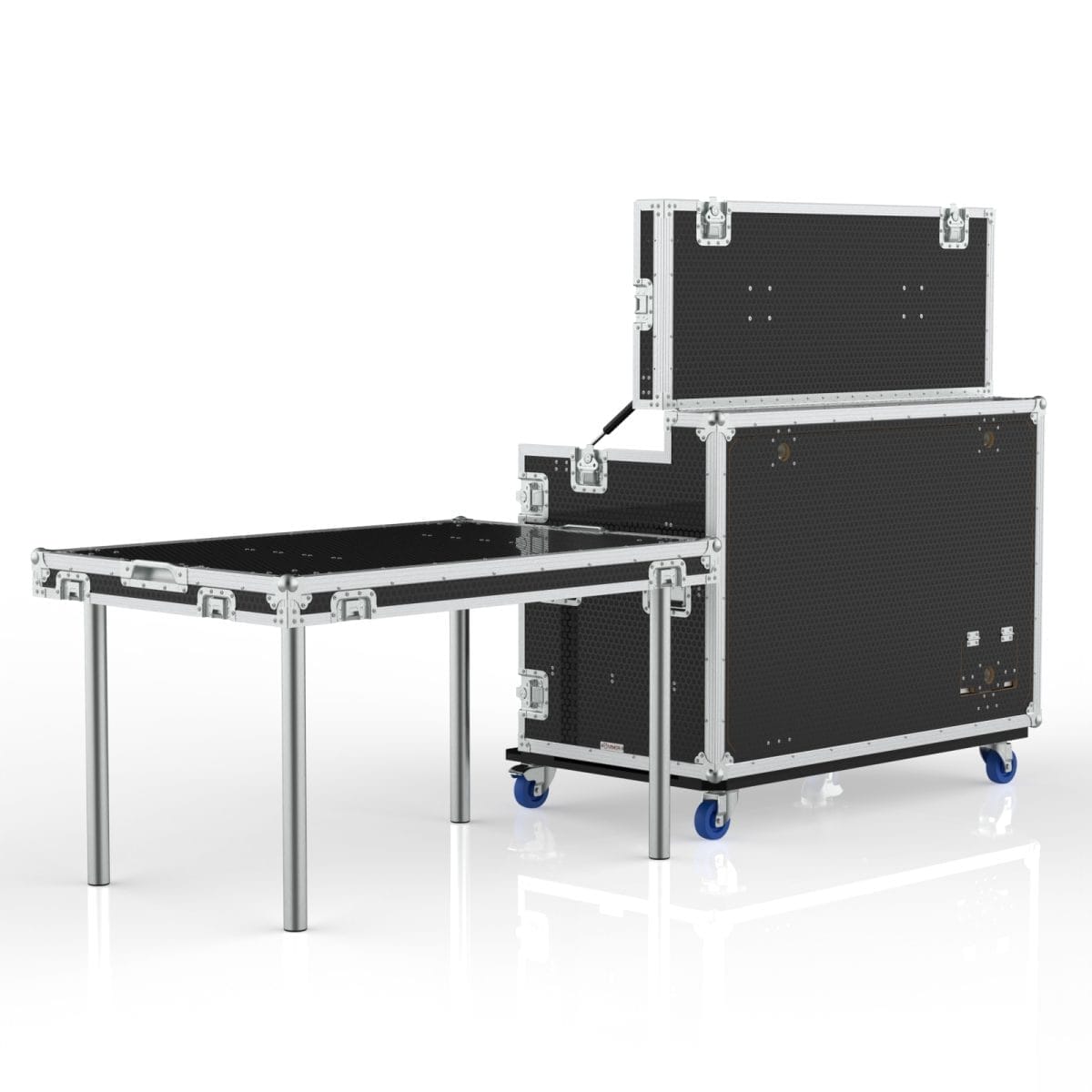 Workstation Case Fp2-S, With Vesa Mount For 2 Of 27&Quot; Monitors, 2 Standard Rack Bays