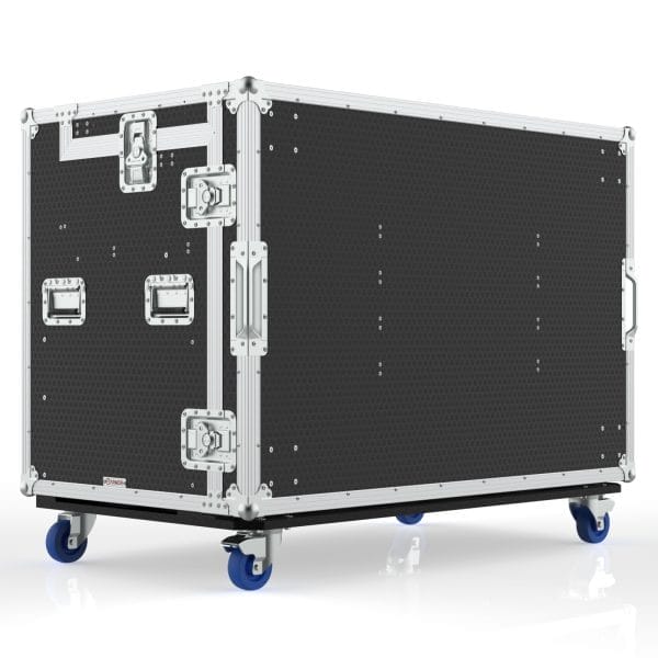 WORKSTATION CASE FP2-S, WITH VESA MOUNT FOR 2 OF 27" MONITORS, 2 STANDARD RACK BAYS