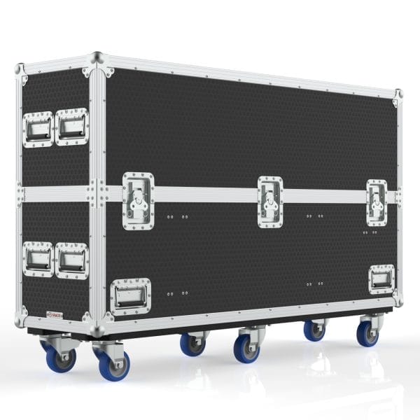 Road case for 2x SONY 55in KDX80L smart TV screens
