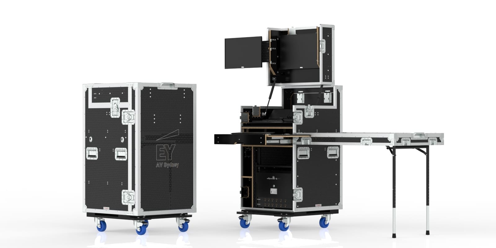 Blackmagic Atem Television Studio 4K8 Road Case Wide View
