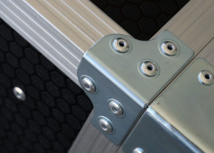Armor B4501 6 Hole Large Corner Brace With Rivet Protectors 1 Armor B4501 6 Hole Large Corner Brace With Rivet Protectors